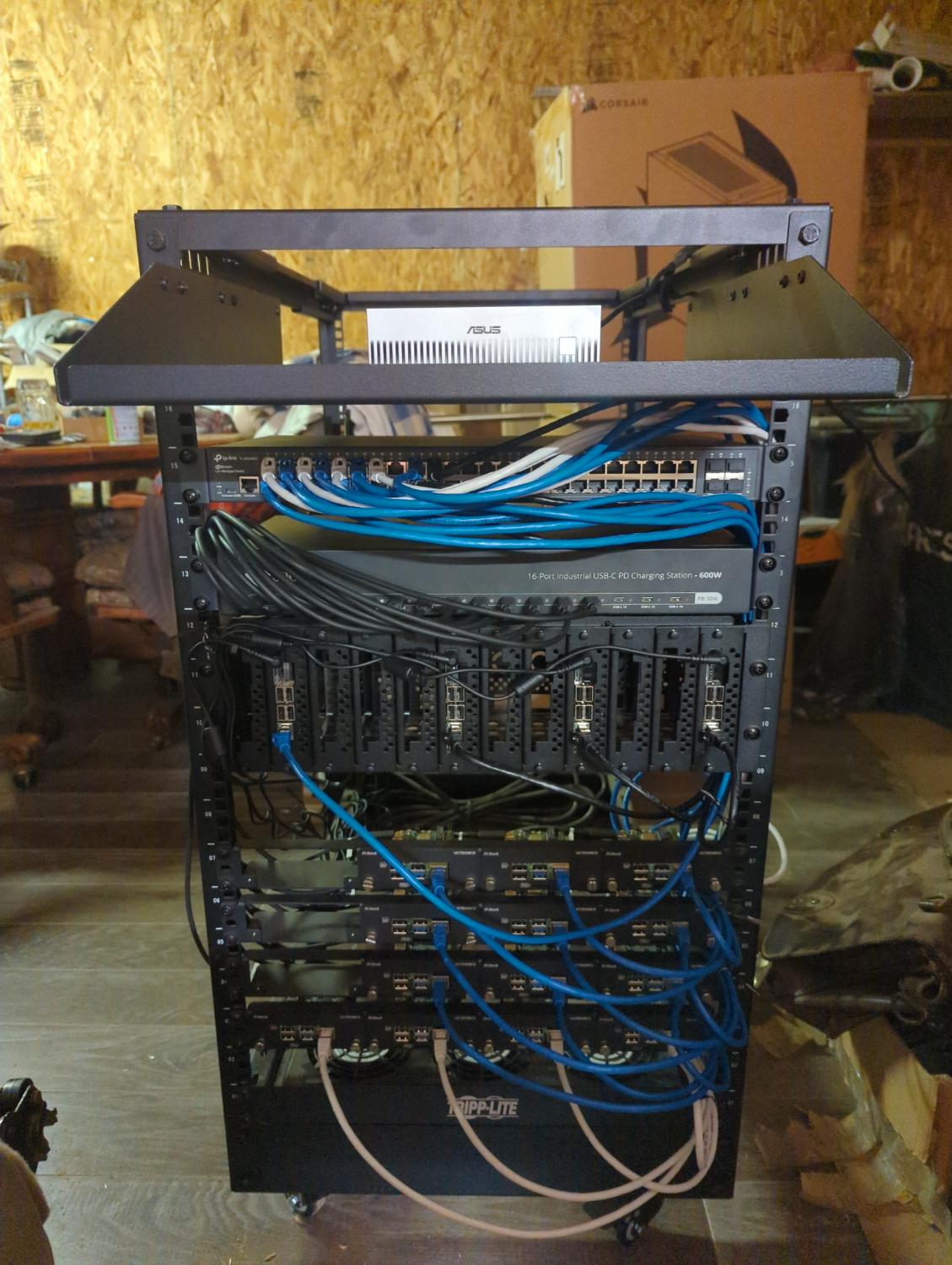 Workshop compute rack and server infrastructure supporting Causal Loop systems